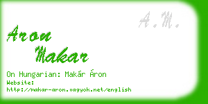 aron makar business card